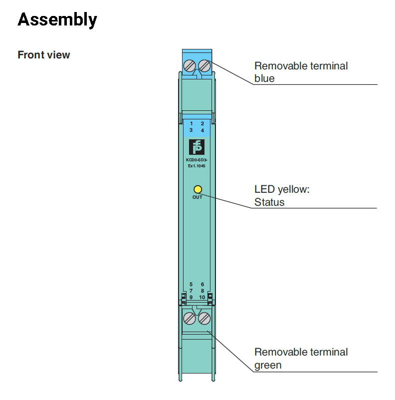 Solenoid Driver KCDO-SD3-Ex1.1045 Assembly Technical Drawing