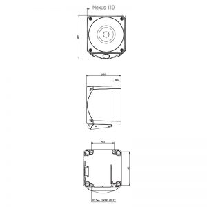 EN54 Pt23 Conforming Nexus Pulse Series - Technical Drawing - 110