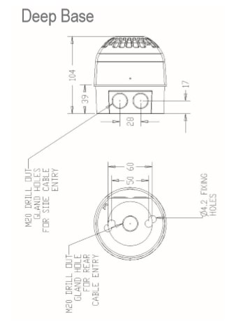 EN54 Sonos Sounder Technical Diagram DB